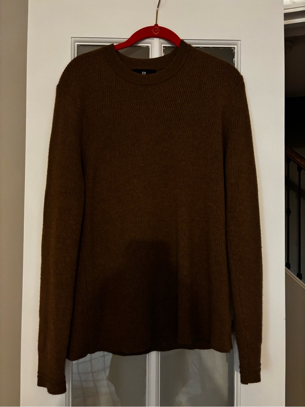 Men's Wool Crewneck Sweater in Brown